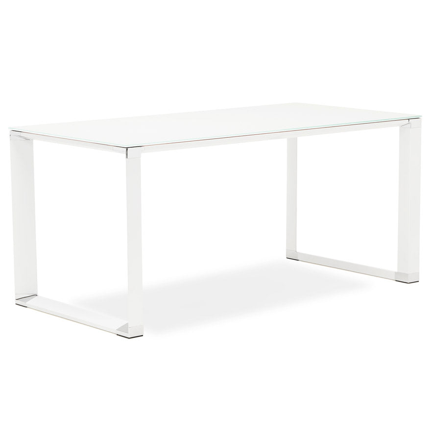 Bureau WARNER - wit - glas