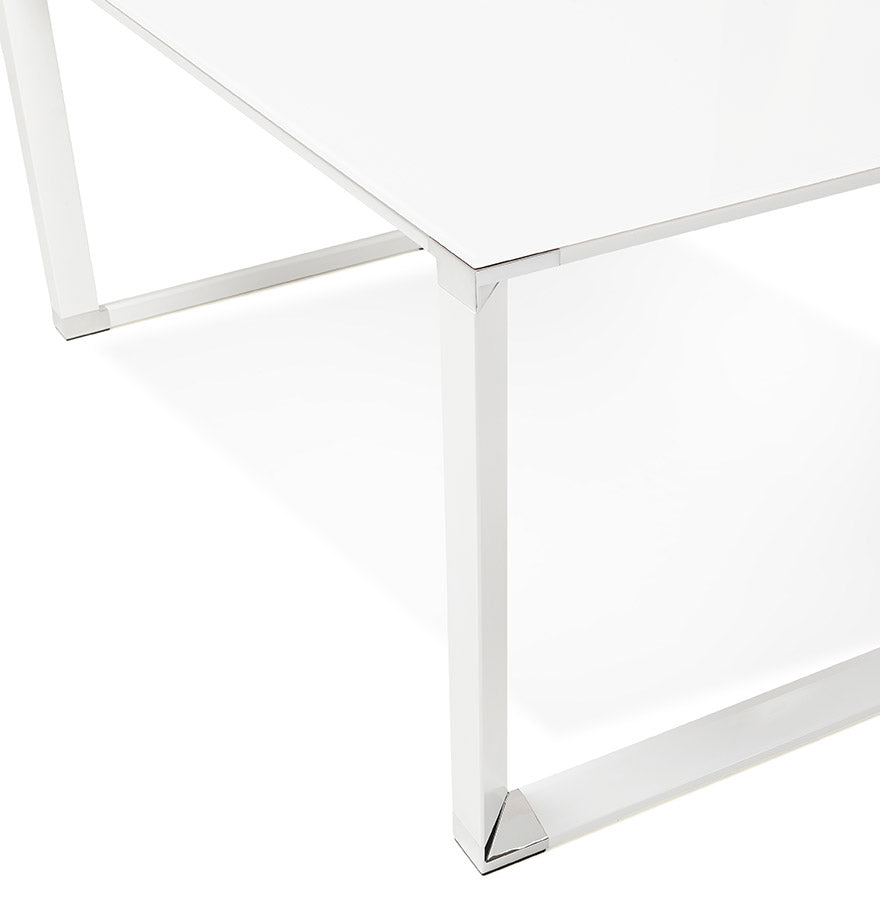 Bureau WARNER - wit - glas