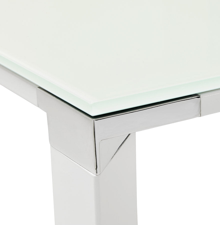 Bureau WARNER - wit - glas