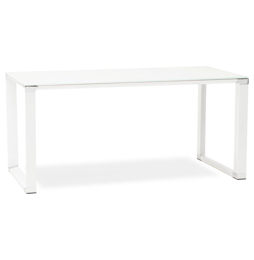 Bureau WARNER - wit - glas