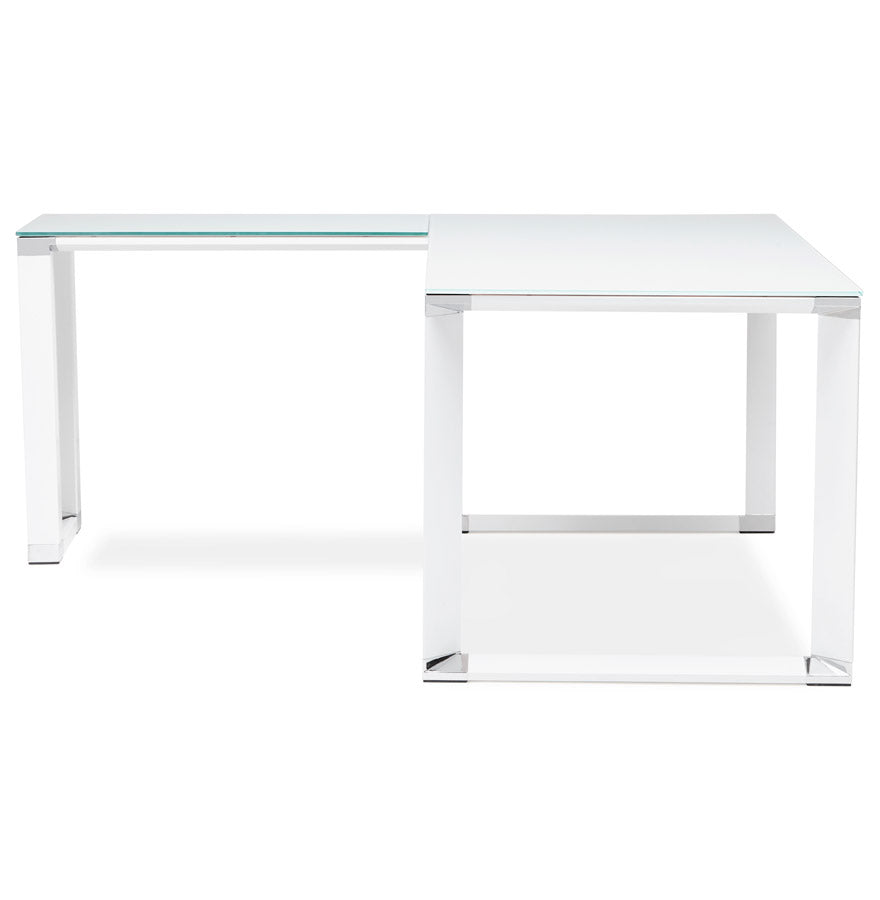 Bureau WARNER - wit - glas