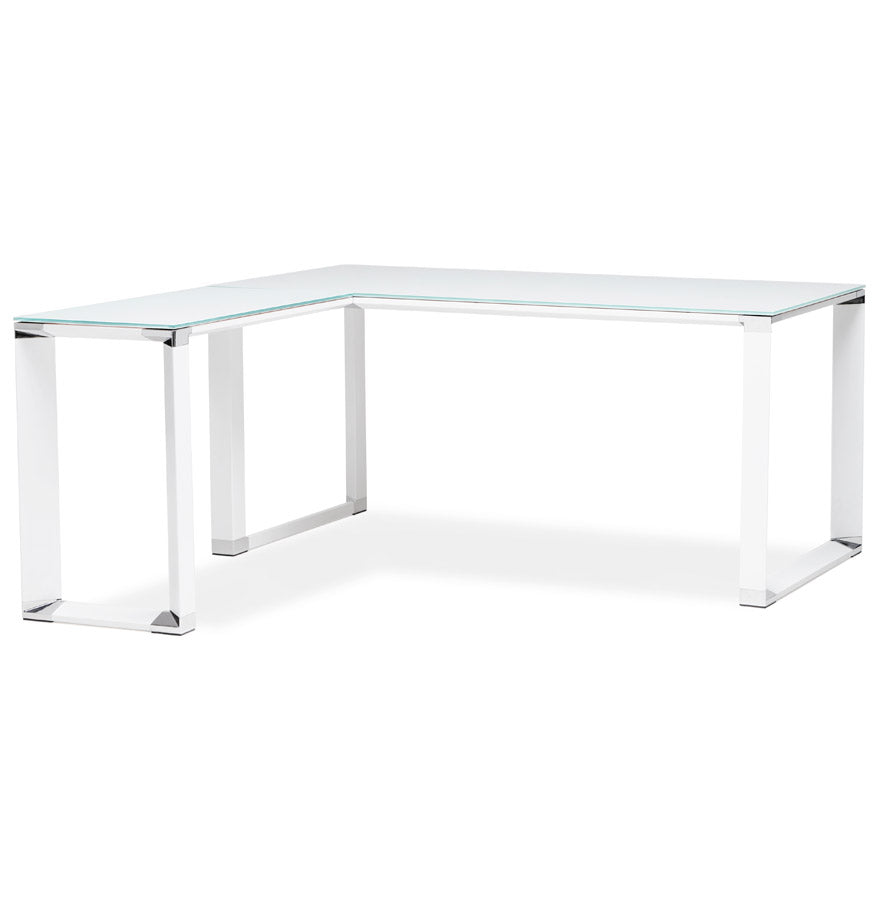 Bureau WARNER - wit - glas