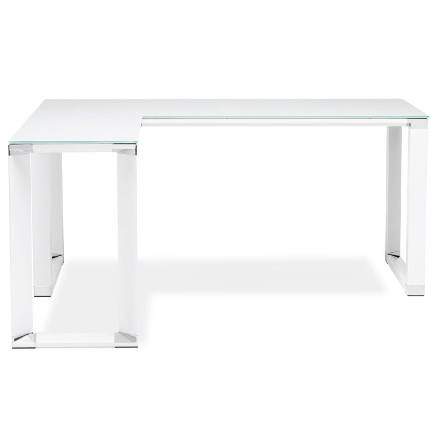 Bureau WARNER - wit - glas
