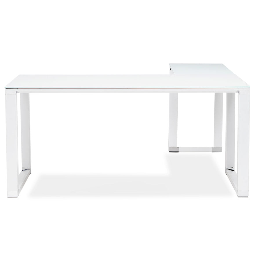 Bureau WARNER - wit - glas