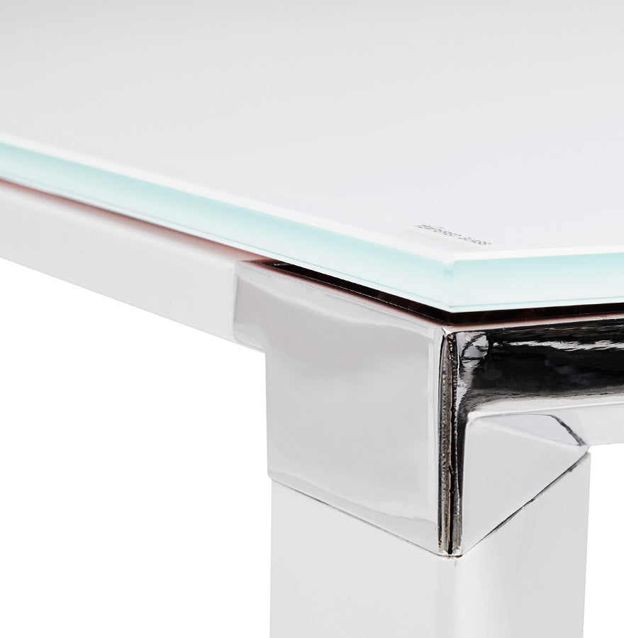 Bureau WARNER - wit - glas
