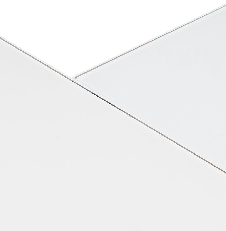 Bureau WARNER - wit - glas