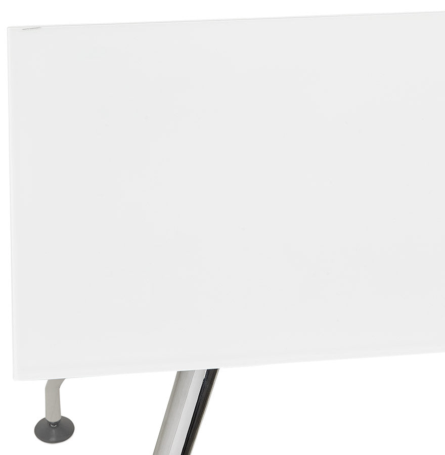 Bureau KRUSH - wit - glas