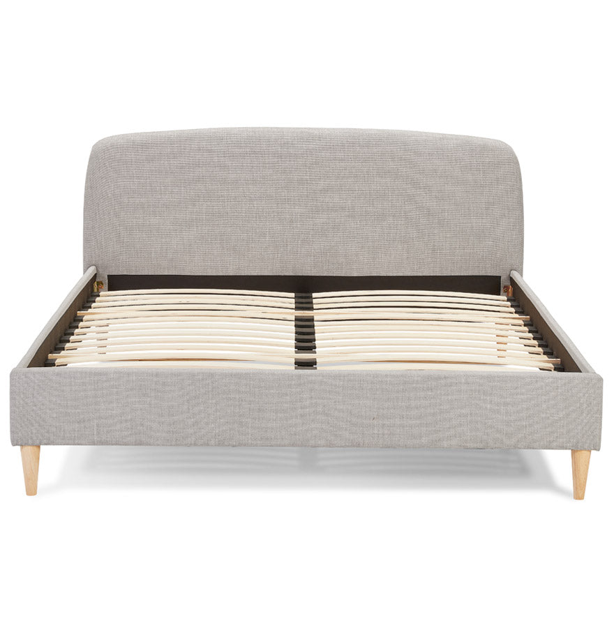 2 persoons bed DROME - lichtgrijs - stof