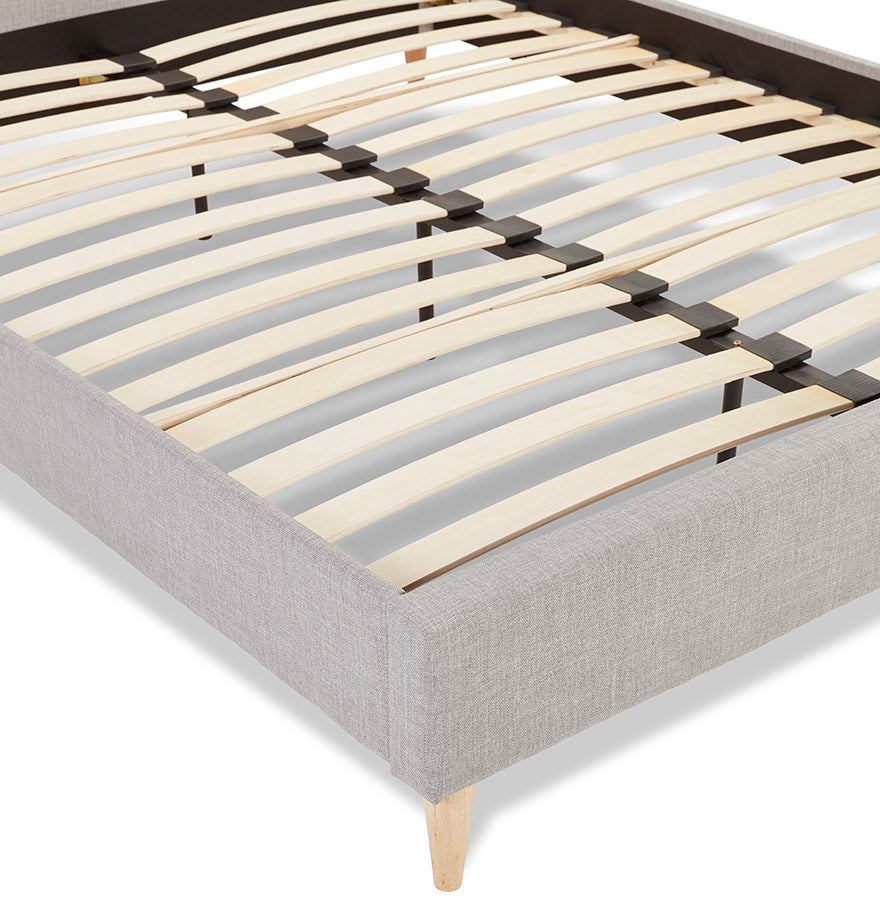 2 persoons bed DROME - lichtgrijs - stof