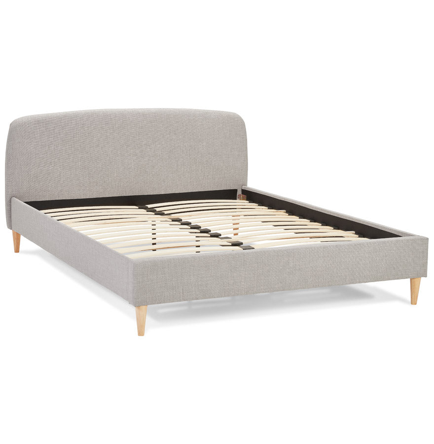 2 persoons bed DROME - lichtgrijs - stof