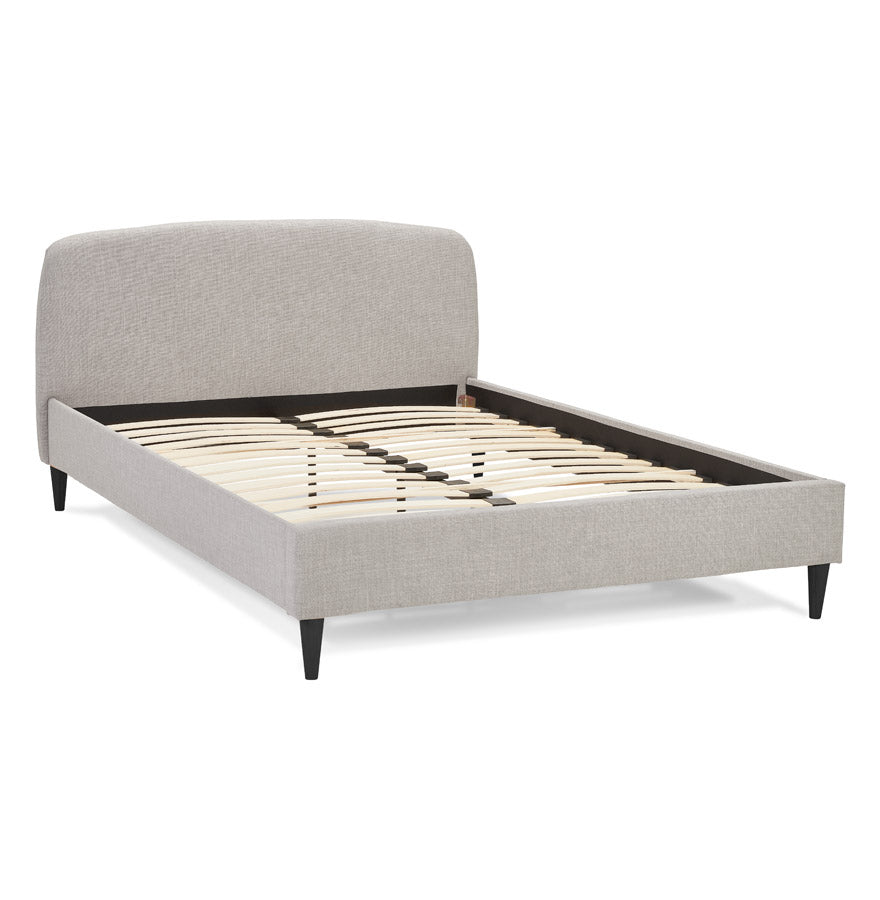 Twijfelaar bed DROME - lichtgrijs - stof