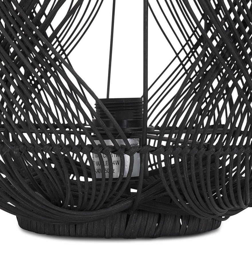 Tafellamp MARZO - zwart - hout