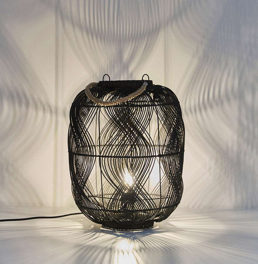 Tafellamp MARZO - zwart - hout