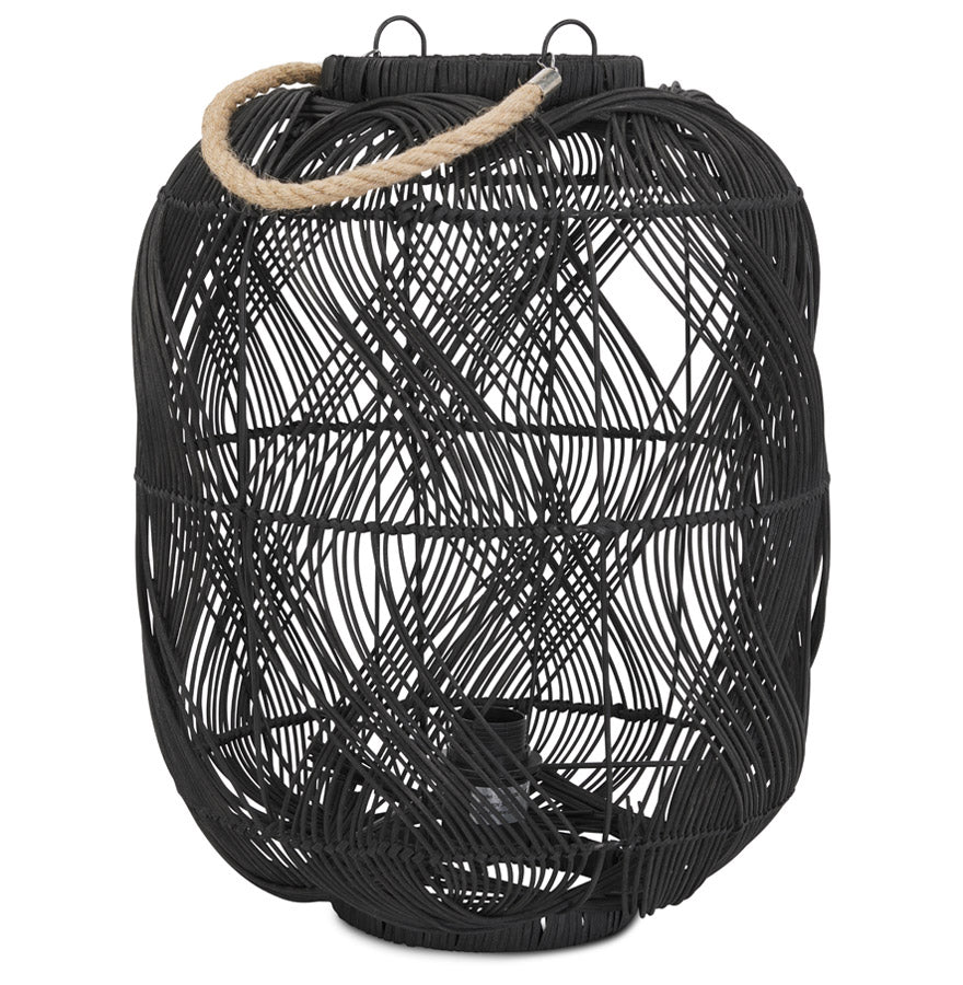 Tafellamp MARZO - zwart - hout
