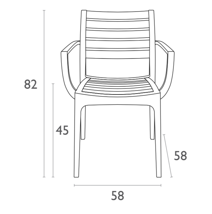 Siesta Artemis Stapelbare Tuinstoel Wit (Per 2 Stuks)