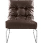 Fauteuil BOUDOIR - bruin - kunstleer