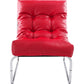 Fauteuil BOUDOIR - rood - kunstleer