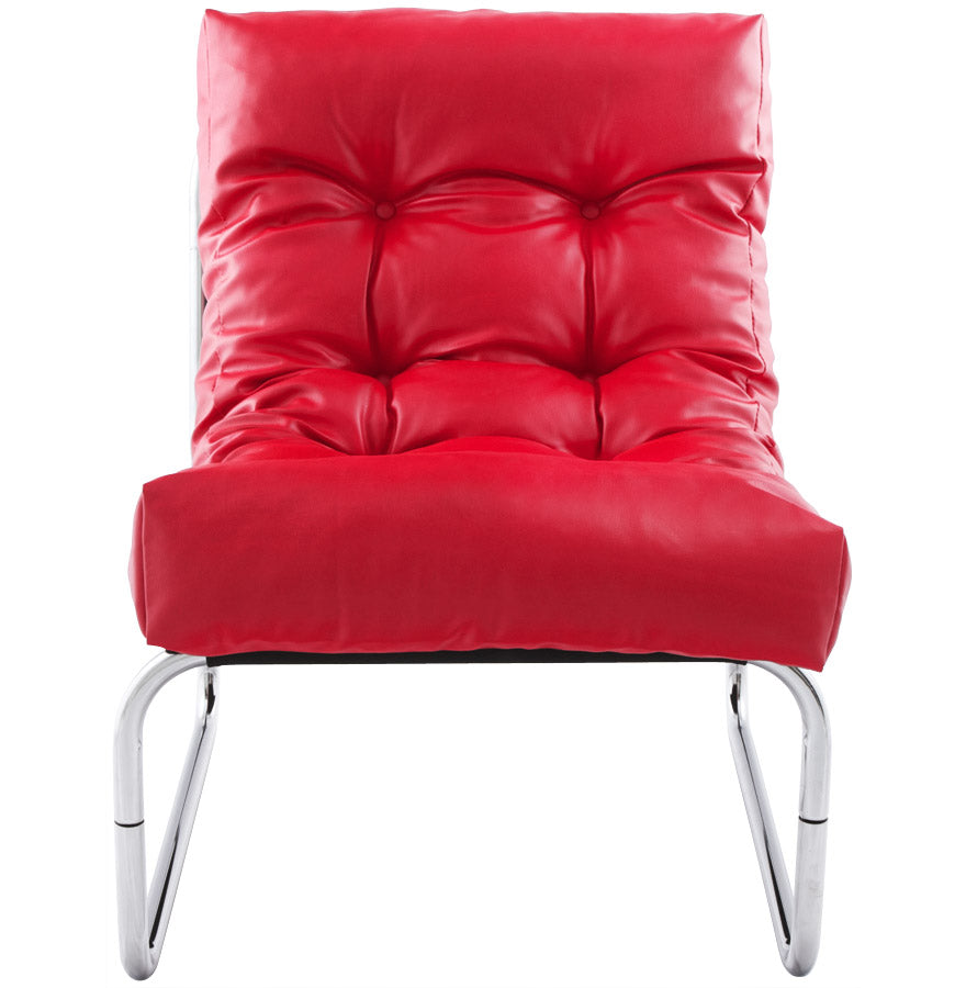 Fauteuil BOUDOIR - rood - kunstleer