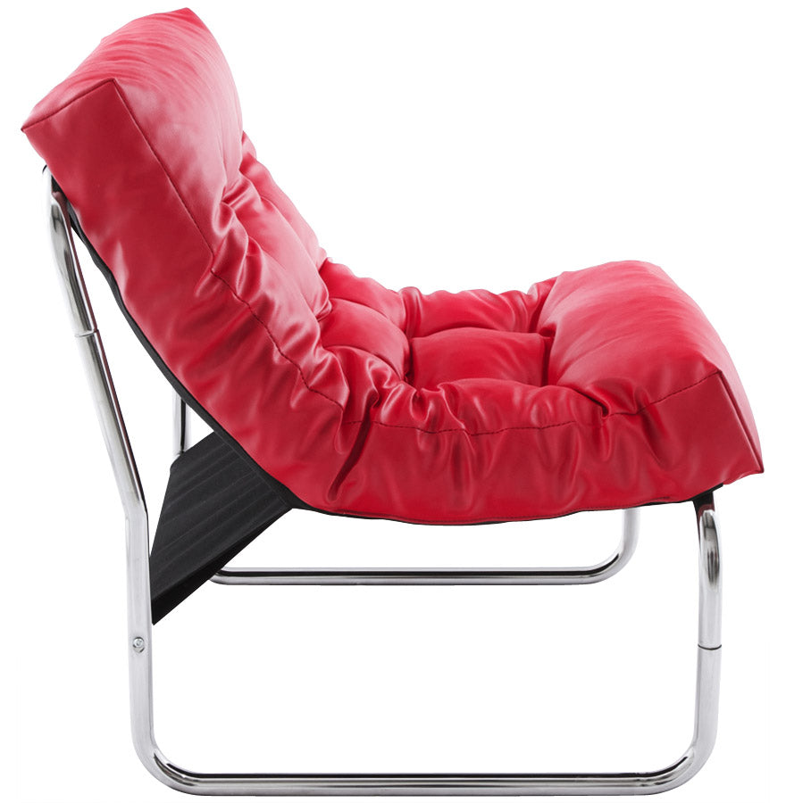 Fauteuil BOUDOIR - rood - kunstleer