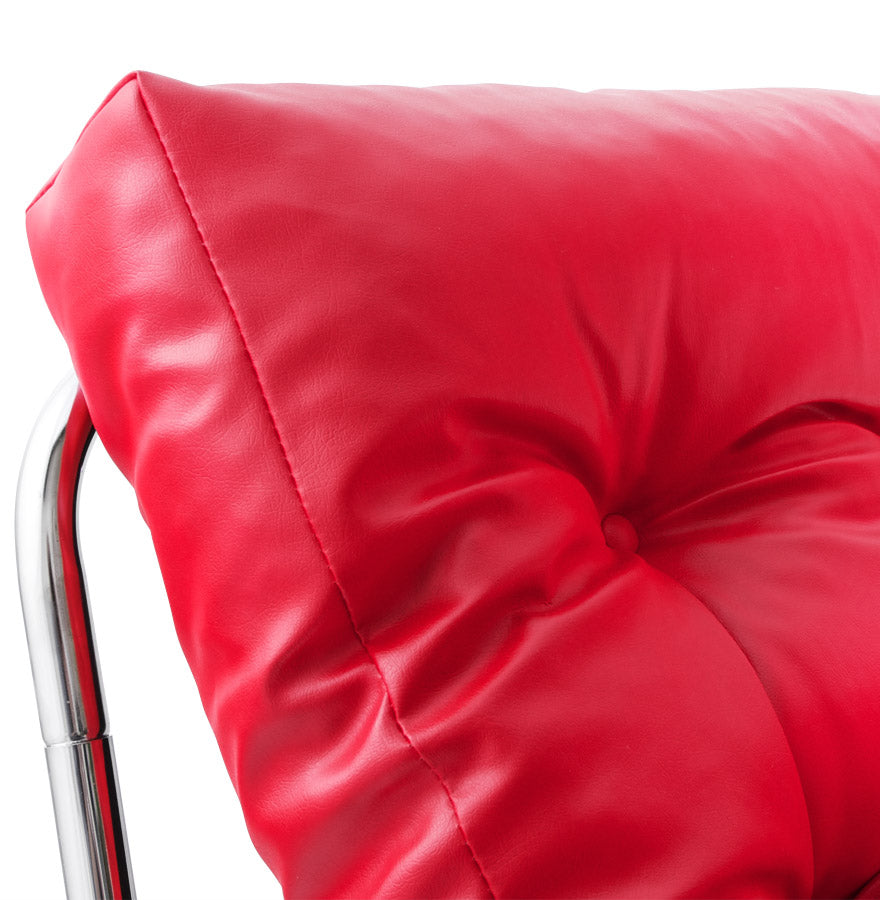 Fauteuil BOUDOIR - rood - kunstleer