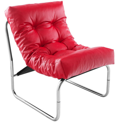 Fauteuil BOUDOIR - rood - kunstleer