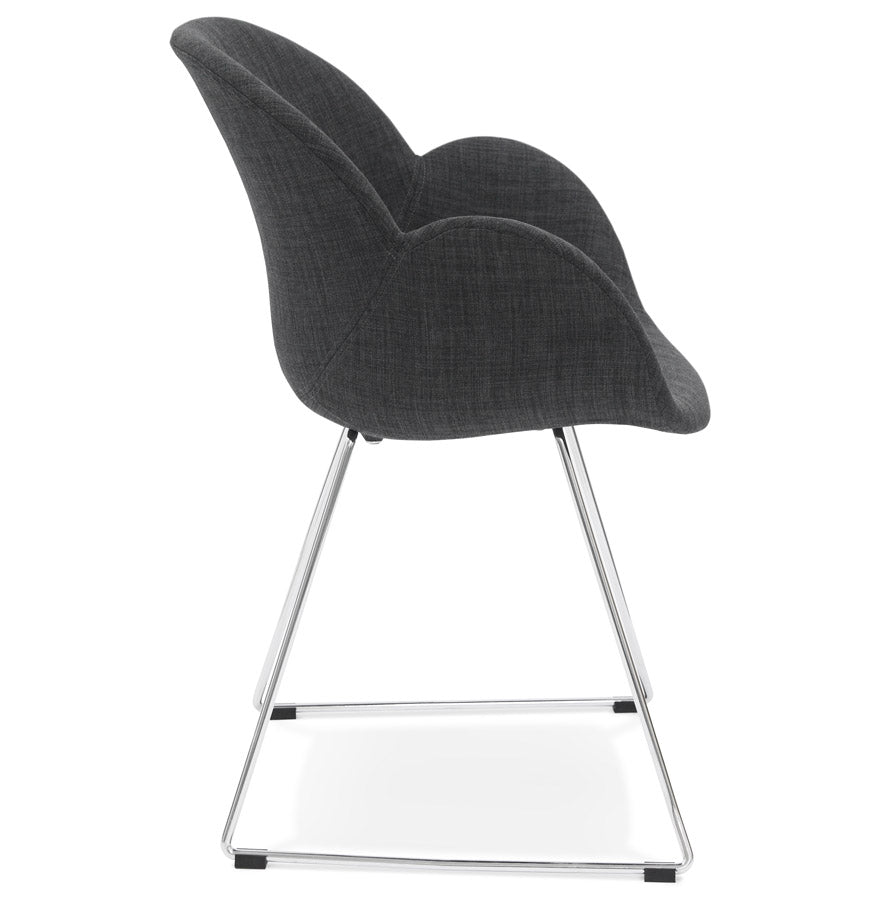 Chair TEXINA - dark gray - fabric