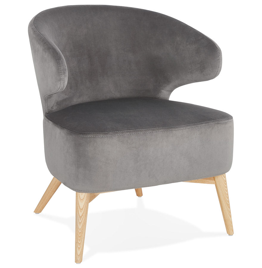 Fauteuil MELICK - grijs - stof