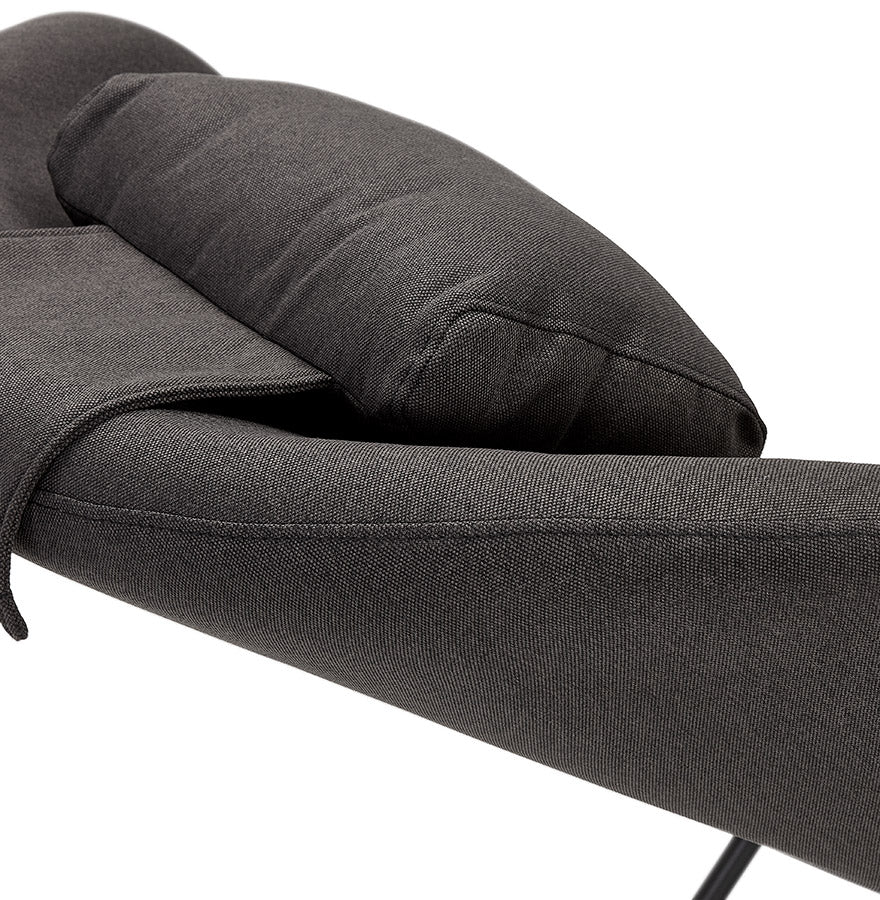 Fauteuil FALL - donkergrijs - stof