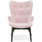 Sessel MELCHIOR – rosa – Stoff aus weichem Samt