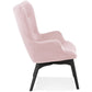 Sessel MELCHIOR – rosa – Stoff aus weichem Samt