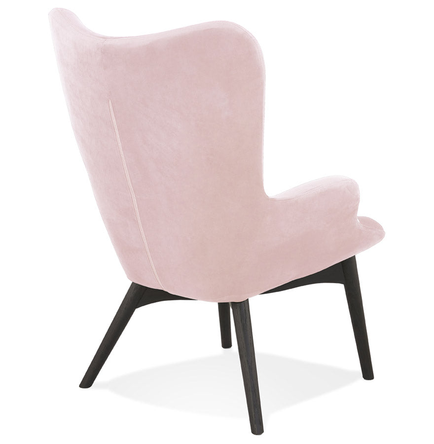 Fauteuil MELCHIOR - roze - stof zacht fluweel