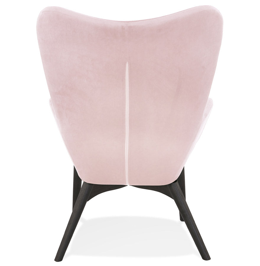 Fauteuil MELCHIOR - roze - stof zacht fluweel