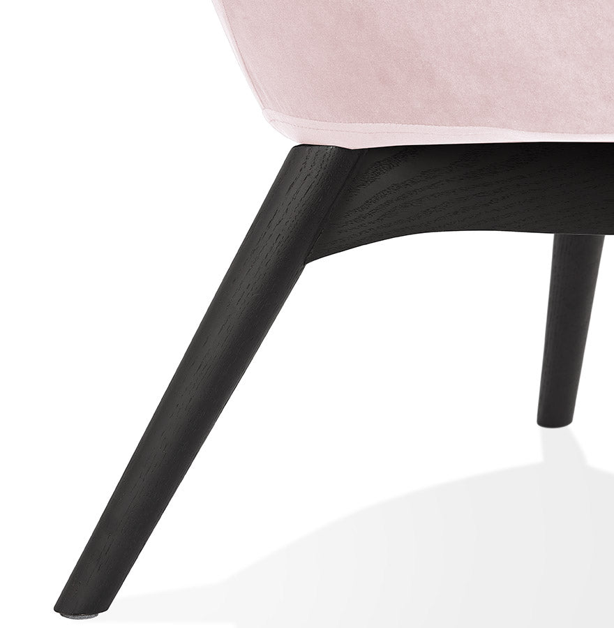 Fauteuil MELCHIOR - roze - stof zacht fluweel