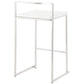 METO bar stool - white - imitation leather