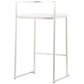 METO bar stool - white - imitation leather