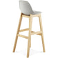 Barhocker ELODY - grau - Kunstleder