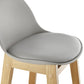 Barhocker ELODY - grau - Kunstleder
