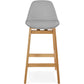 Barhocker ELODY MINI - Grau - Kunstleder