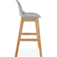 Barhocker ELODY MINI - Grau - Kunstleder