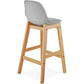 Barhocker ELODY MINI - Grau - Kunstleder