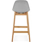 Barhocker ELODY MINI - Grau - Kunstleder