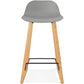 Barhocker ASTORIA - grau - Kunststoff