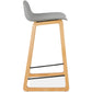 Barhocker ASTORIA - grau - Kunststoff