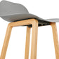Barhocker ASTORIA - grau - Kunststoff