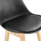 Barhocker APRIL – Schwarz – Kunststoff – Holz