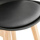 Barhocker APRIL – Schwarz – Kunststoff – Holz