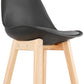 Barhocker APRIL – Schwarz – Kunststoff – Holz