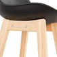 Barhocker APRIL – Schwarz – Kunststoff – Holz