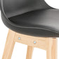 Barhocker APRIL – Schwarz – Kunststoff – Holz