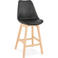 Barhocker APRIL – Schwarz – Kunststoff – Holz